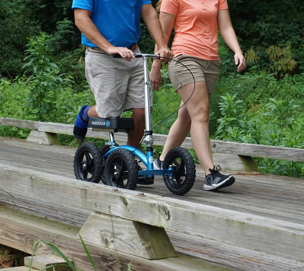 2026 NewNew KneeRover Quad All Terrain Knee Walker in Metallic Blue