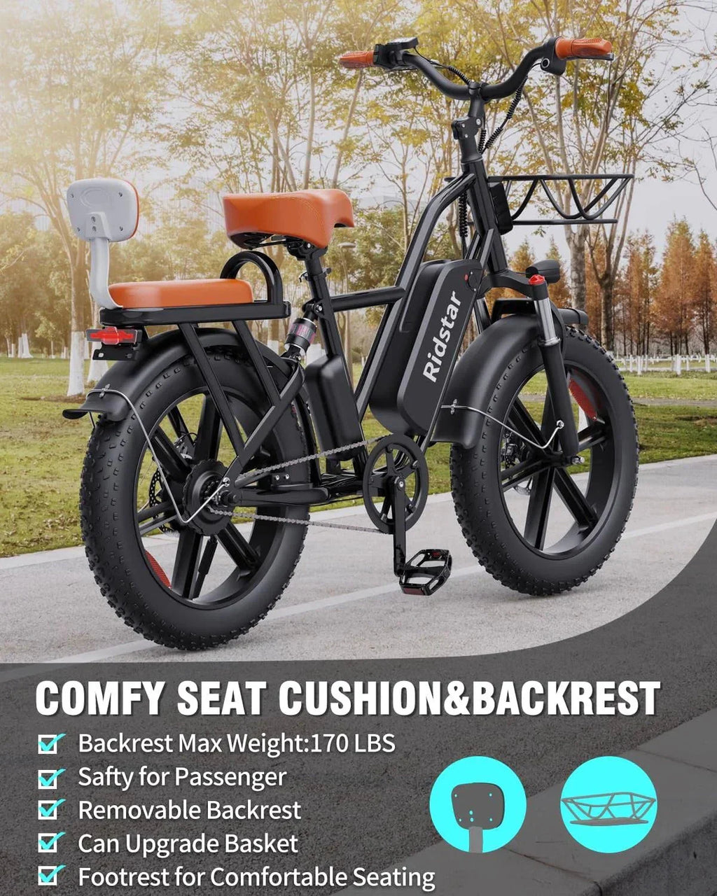 2026 NewBopzin 1000W Electric Bicycle for Adults, 48V 15Ah Removable Battery, 20" x 4.0" - 1000W