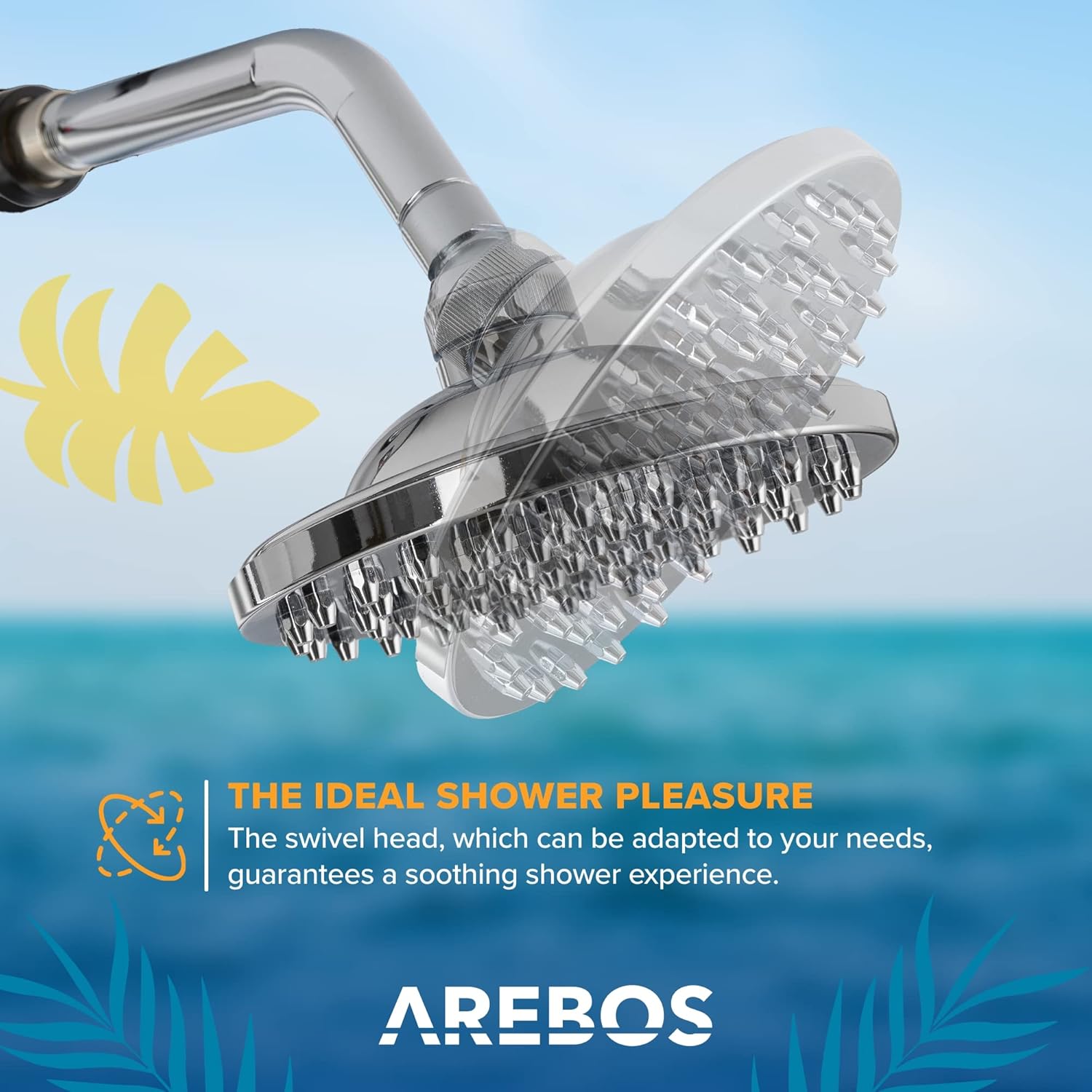 2026 Arebos Ducha Solar | 35 litros | 216cm | con termómetro Integrado | Incl.Portada | Cabezal de Ducha Redondo | con Ducha de pies | Ducha de jardín con conexión para Manguera de jardín | Negro