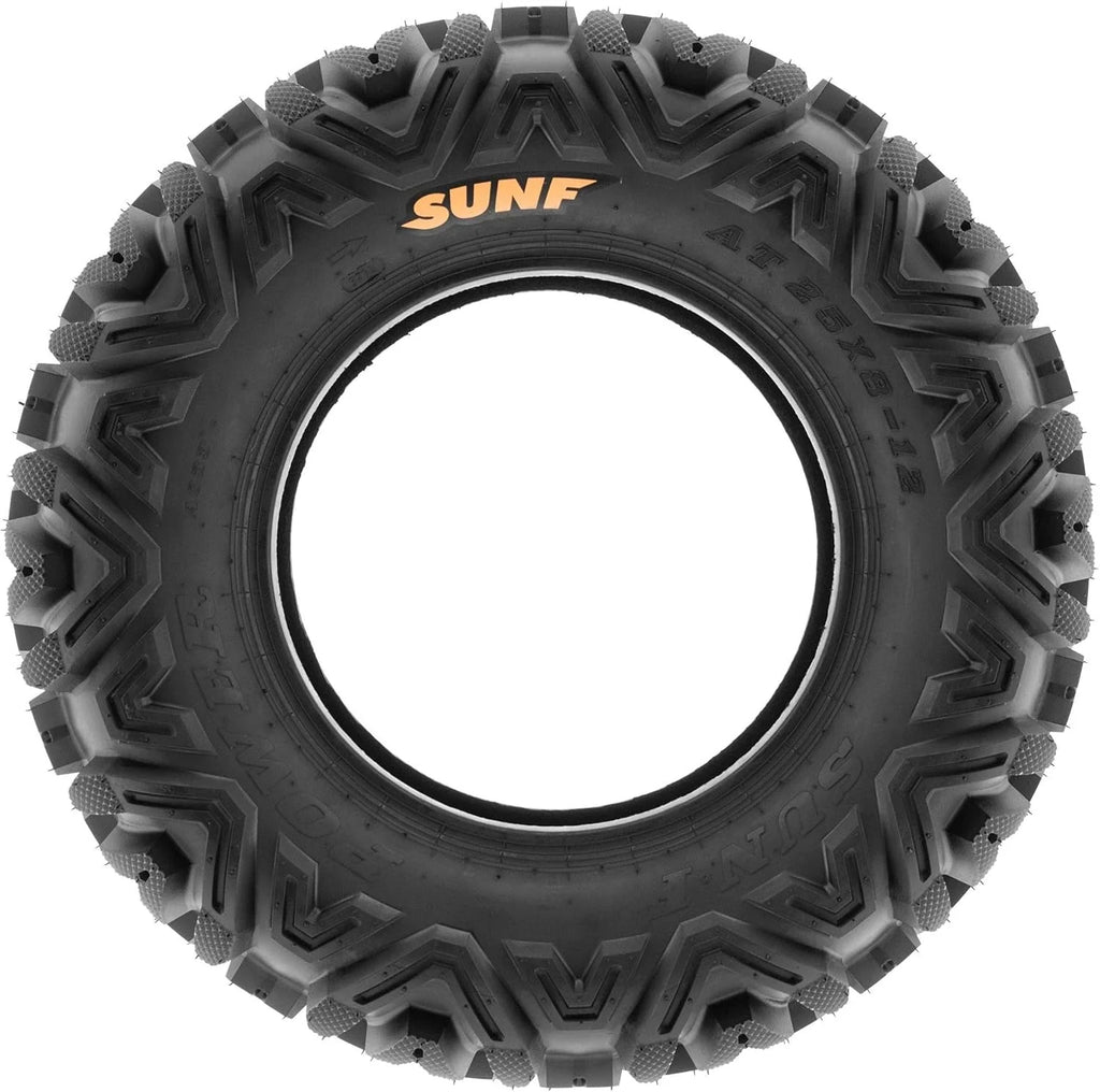 2026 NewSet of 4 ATV/UTV off-road tires, 25x8-12 front and 25x10-12 rear, 6 PR, tubeless A033