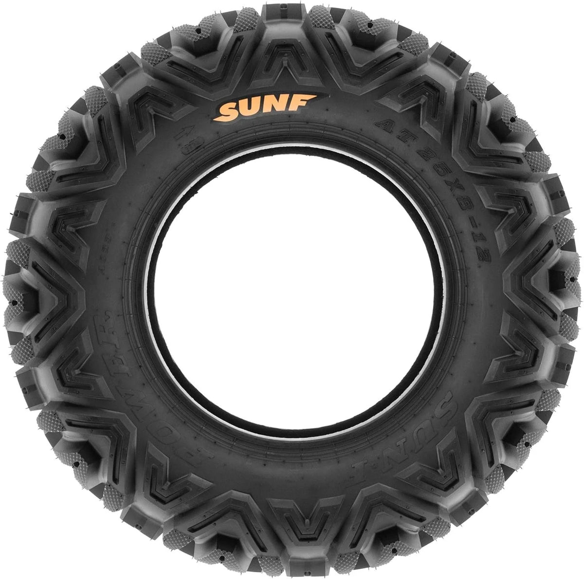 2026 NewSet of 4 ATV/UTV off-road tires, 25x8-12 front and 25x10-12 rear, 6 PR, tubeless A033