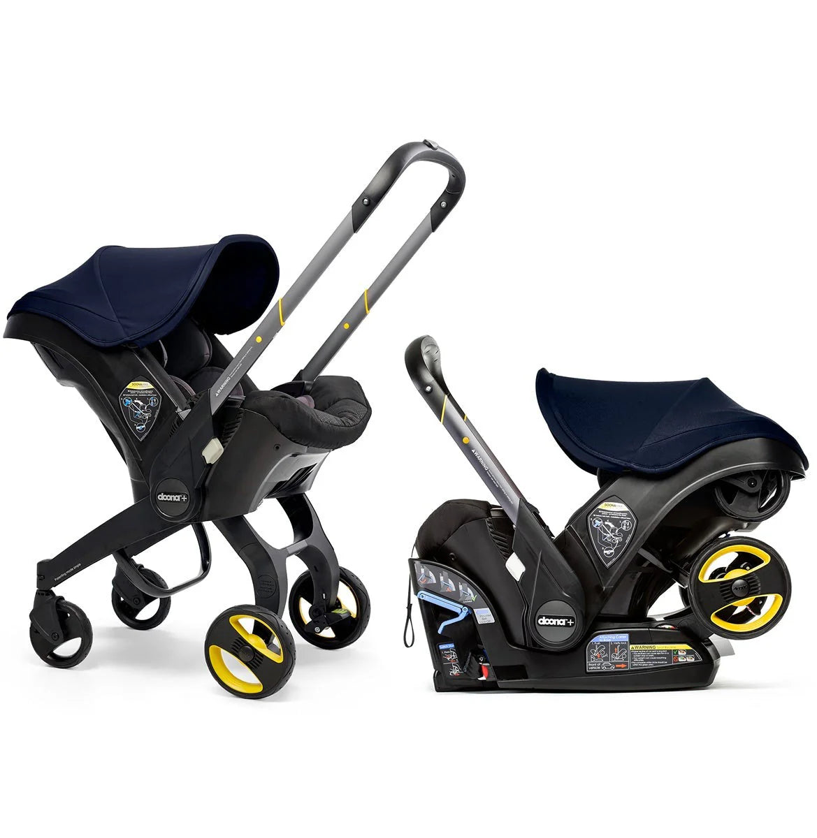 2026 NewStroller combination consisting of infant car seat and LATCH base (model year 2025) – Midnight Edition | From car to stroller in seconds, airplane-compatible, including accessory bag