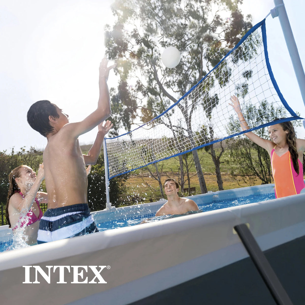 2026 NewINTEX 24ft x 12ft x 52in Ultra XTR Above Ground Pool, Floats (2 Pack), & Inflatable Cooler