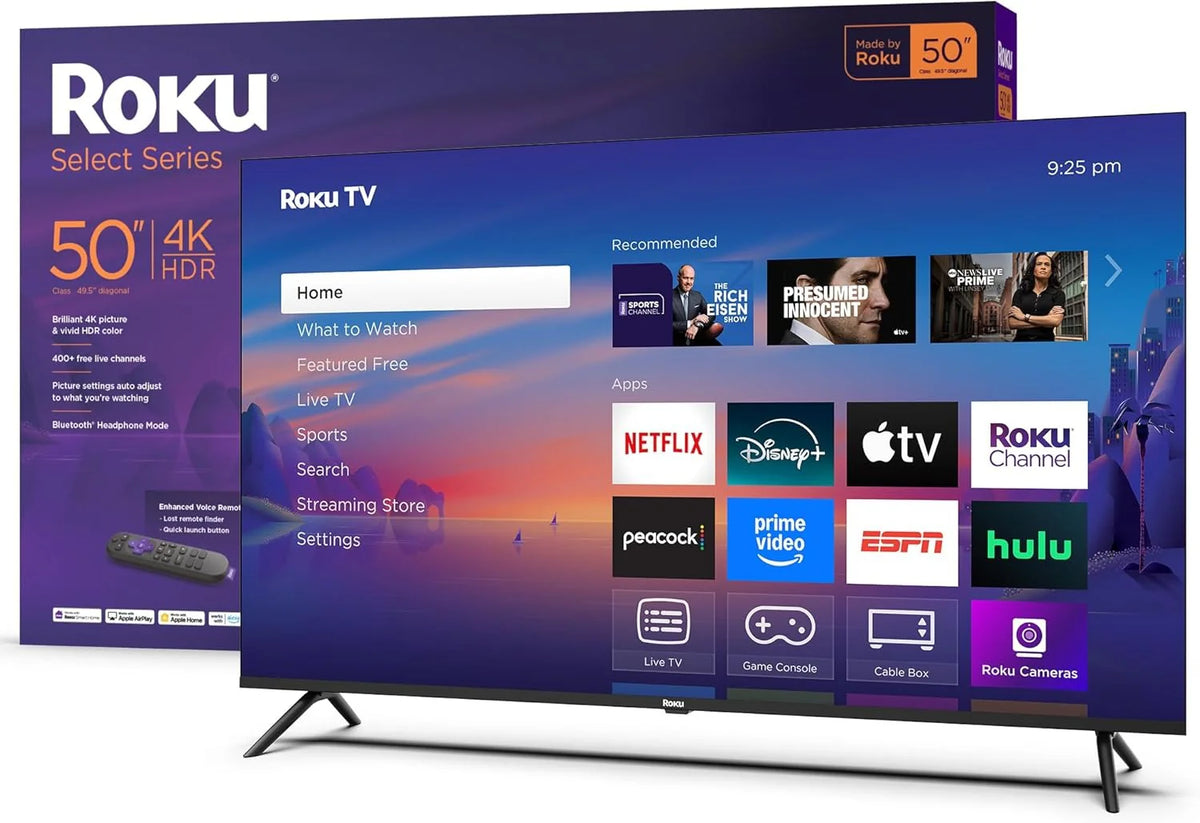 2026 NewRoku 50" Select Series 4K HDR Smart TV with voice remote