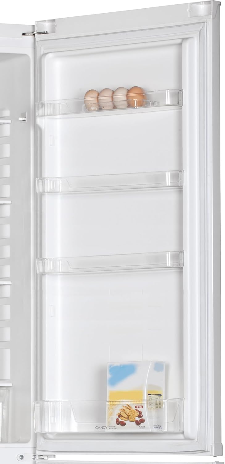 2026 Candy CCG1S 518EW - Frigorífico Combi, Ancho 55cm, Altura 1,80m, 252L, Cajón Verdulero, Control Mecánico de la temperatura, Iluminación LED, Puerta Reversible, 41DB, Blanco