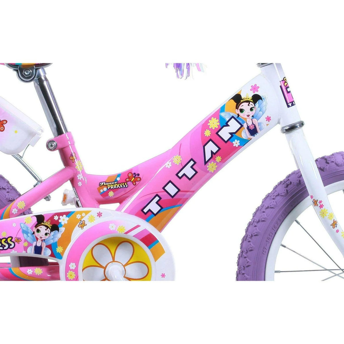 2026 NewTitan 16 In. Flower Princess Girls BMX Bike