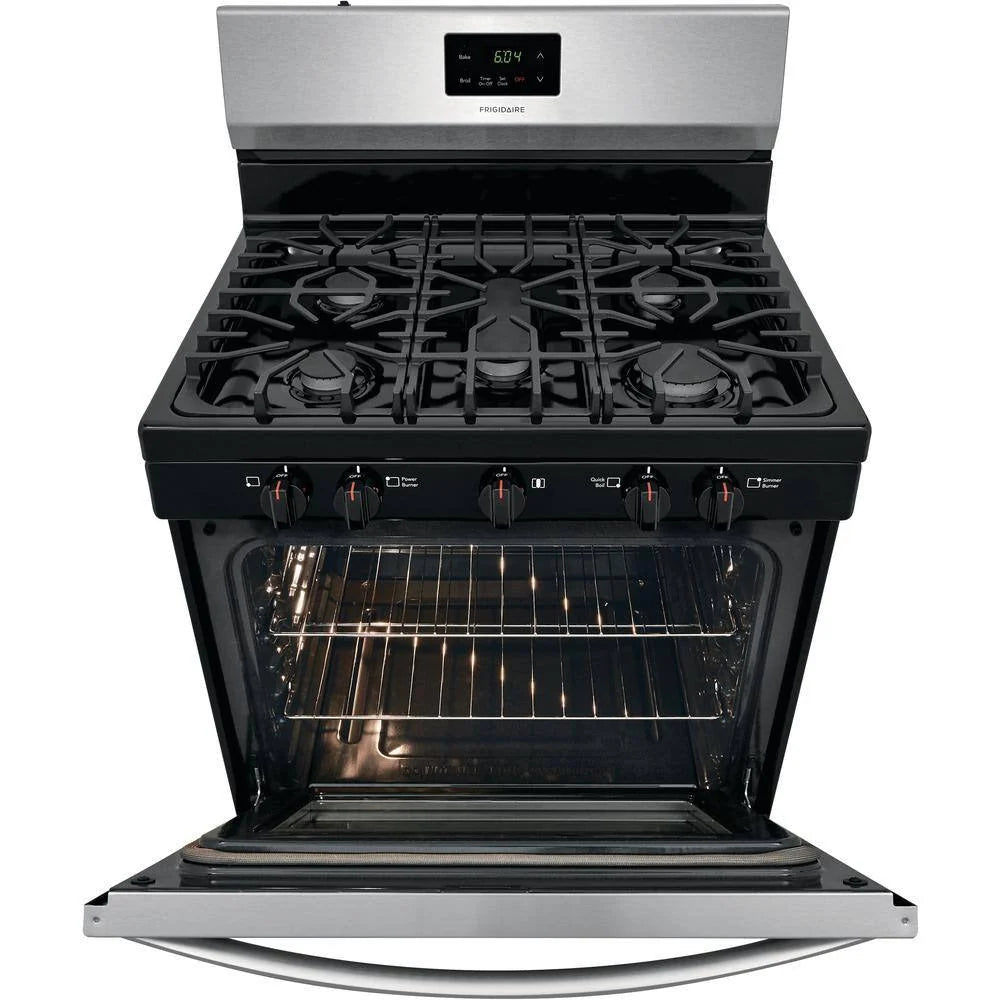 2026 NewFrigidaire 30 inch (76 cm) wide freestanding 5-burner stainless steel gas hob FCRG3052AS