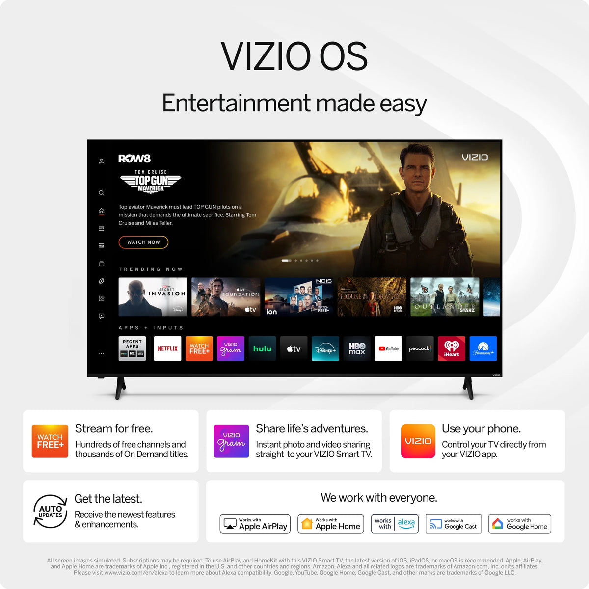2026 NewVIZIO 50" Class 4K UHD LED HDR Smart TV (V4K50M-08)