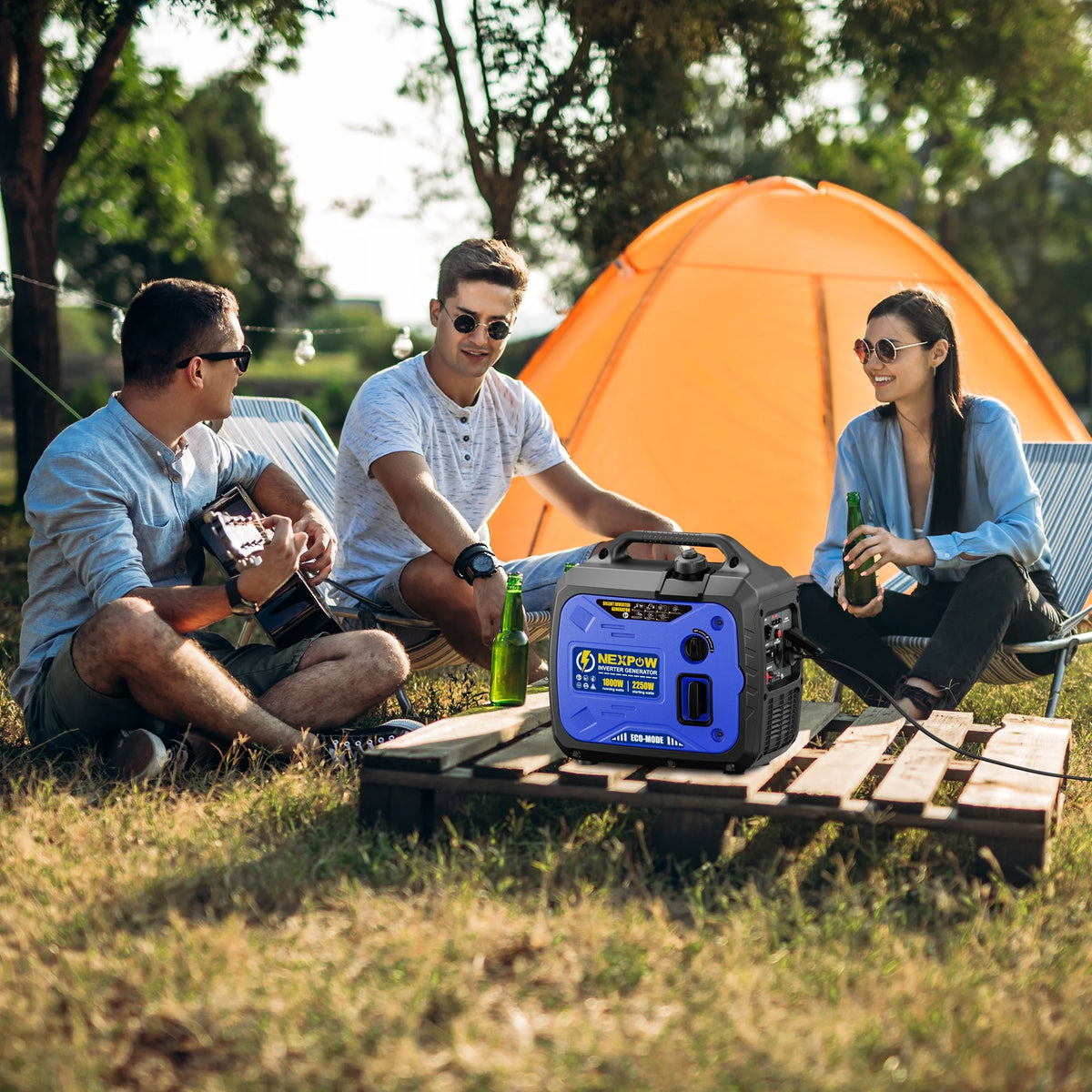 2026 NewNEXPOW 2250W Portable Inverter Generator, Gasoline Power Quiet Lightweight for Backup Home & Camping, Eco-Mode Feature, Parallel Capability, EPA Compliant