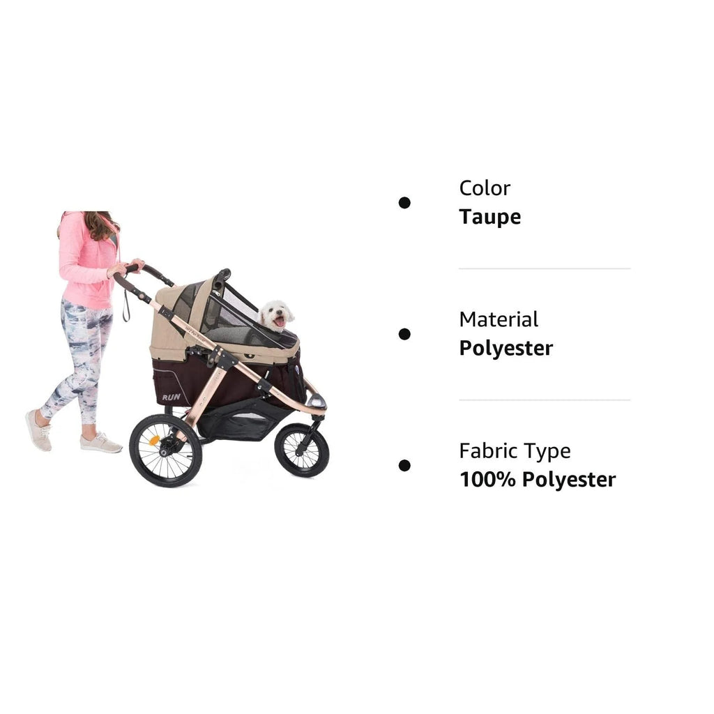 2026 NewJogging Sports Stroller with Comfort Rubber Wheels/Zipper-Less Entry/1-Hand Quick Fold/Aluminum Frame for Small/Medium Dogs, Cats and Pets (Green Camo)