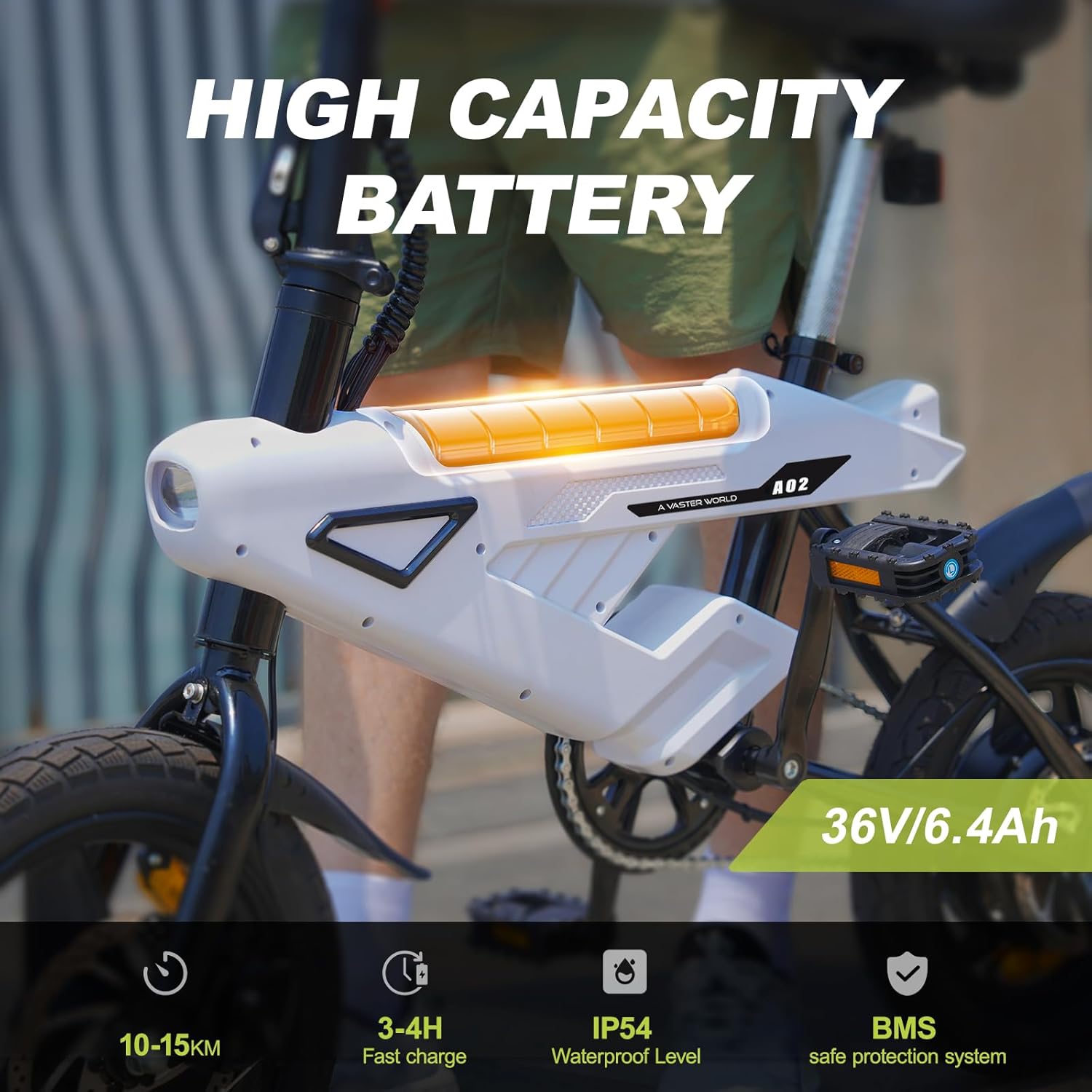 2026 Bicicleta eléctrica plegable de 14", eBike con motor de 250W de alta velocidad, batería de iones de litio 36V-6.4AH, pantalla LCD inteligente, bicicleta eléctrica de ciudad, 3 modos, unisex