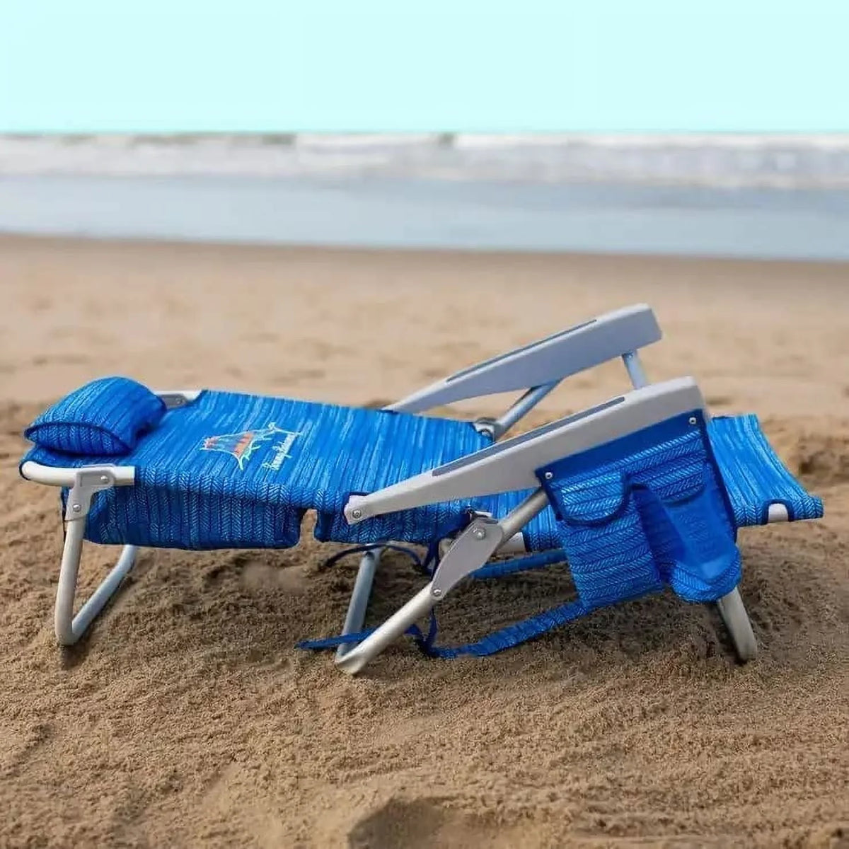 2026 NewTommy Bahama Backpack Beach Chairs - (2 PACK Blue )