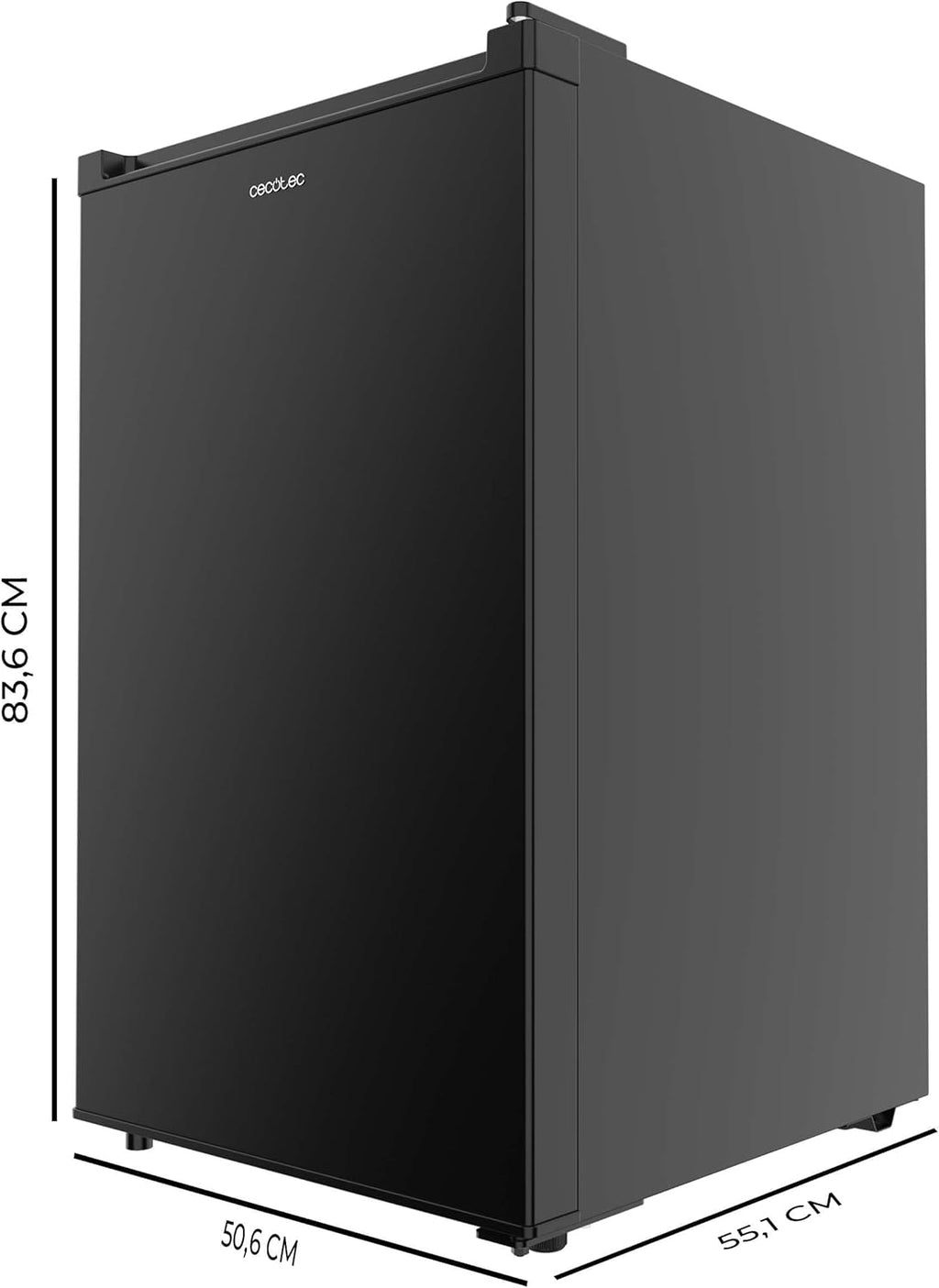 2026 Cecotec Congelador Vertical Sobremesa 87L Bolero CoolMarket TF 87 Black. 83,6 cm de Altura y 50,6 cm de Ancho, Bajo Consumo, Puerta Plana y Reversible, Diseño Compacto, Blanco