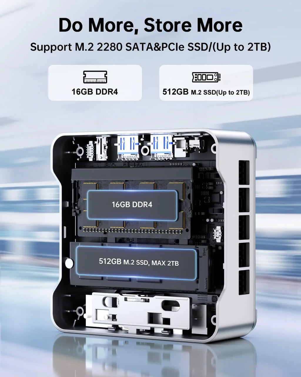 2026 NewKAMRUI GK3Plus Mini PC, 16GB RAM, 512GB M.2 SSD Mini Computer