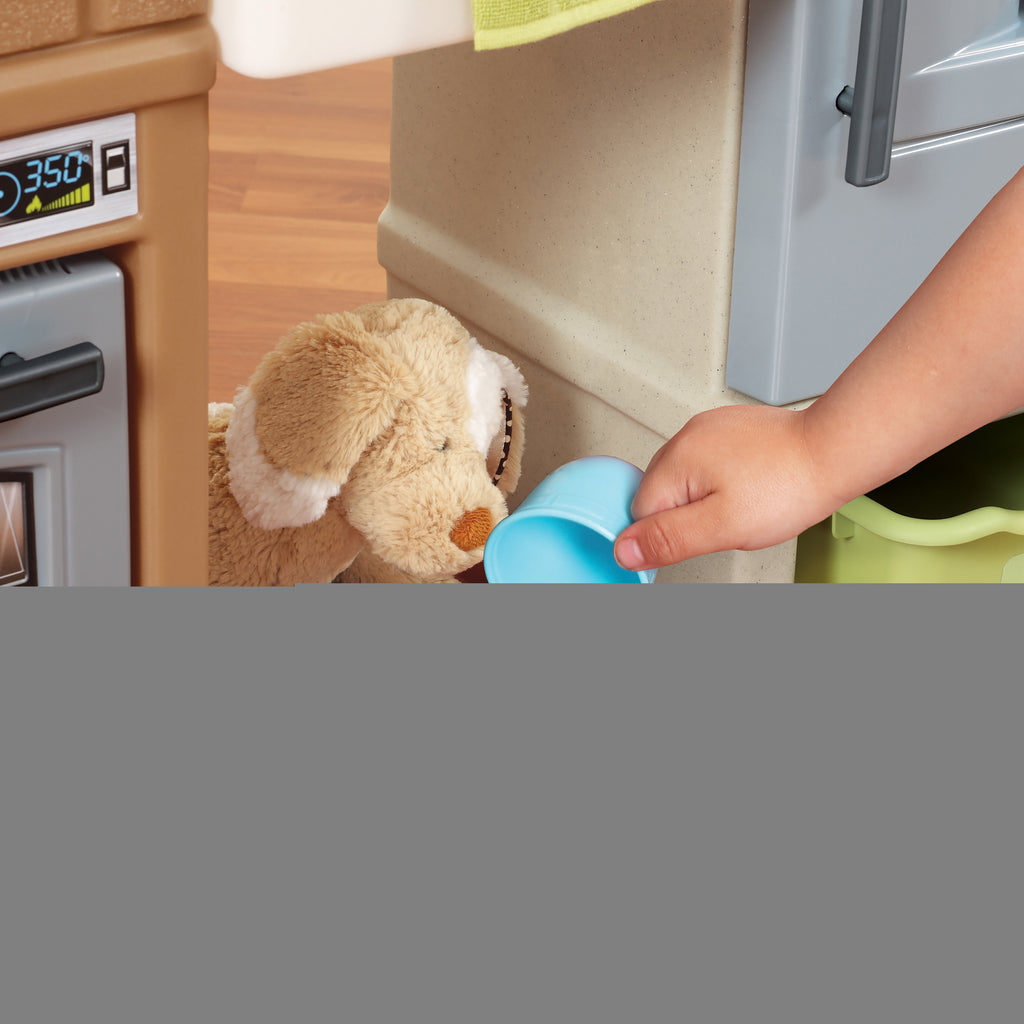 2026 NewStep2 Heart of the Home Brown Toddler Play Kitchen Set