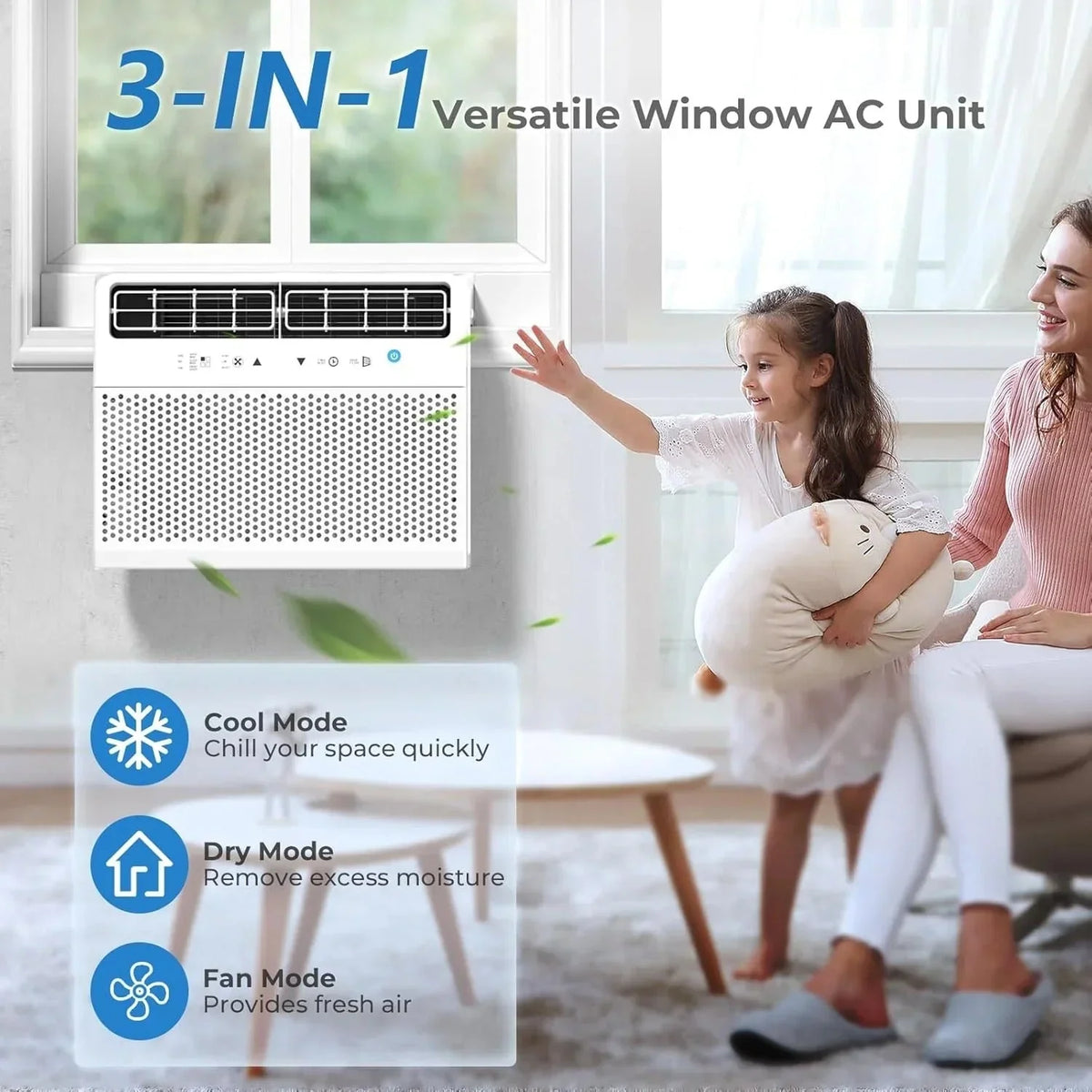 2026 NewAntarctic Star U-shaped window air conditioner 12000 BTU Ultra-quiet window air conditioner Cools