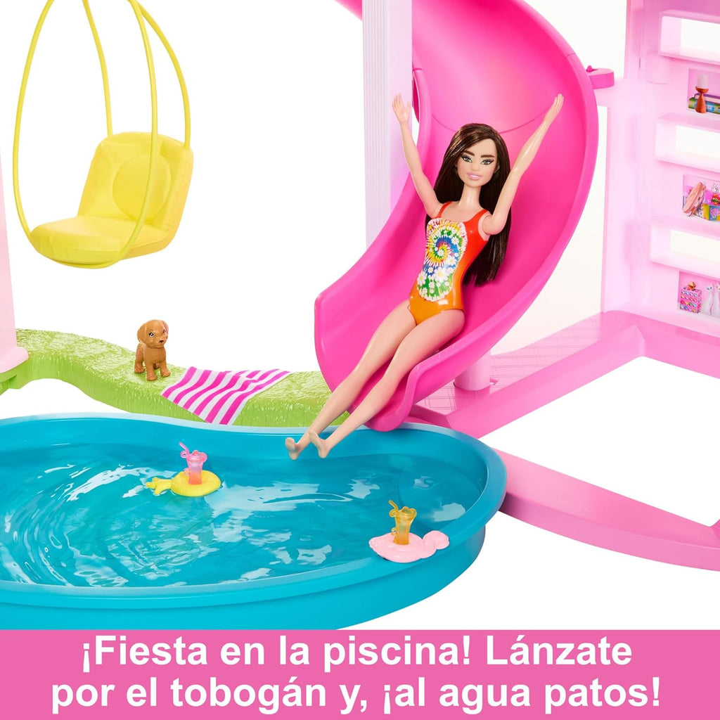 2026 Barbie Dreamhouse 2023 Casa para muñecas de juguete de 3 plantas con +75 muebles y accesorios, +3 años (Mattel HMX10)