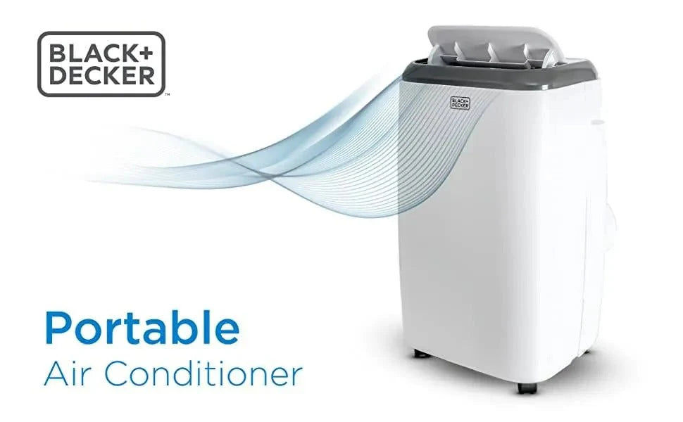 2026 NewBLACK+DECKER Portable Air Conditioner with 14,000 BTU, Heating Function and Remote Control, White