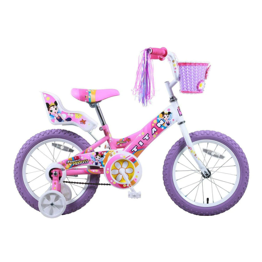 2026 NewTitan 16 In. Flower Princess Girls BMX Bike
