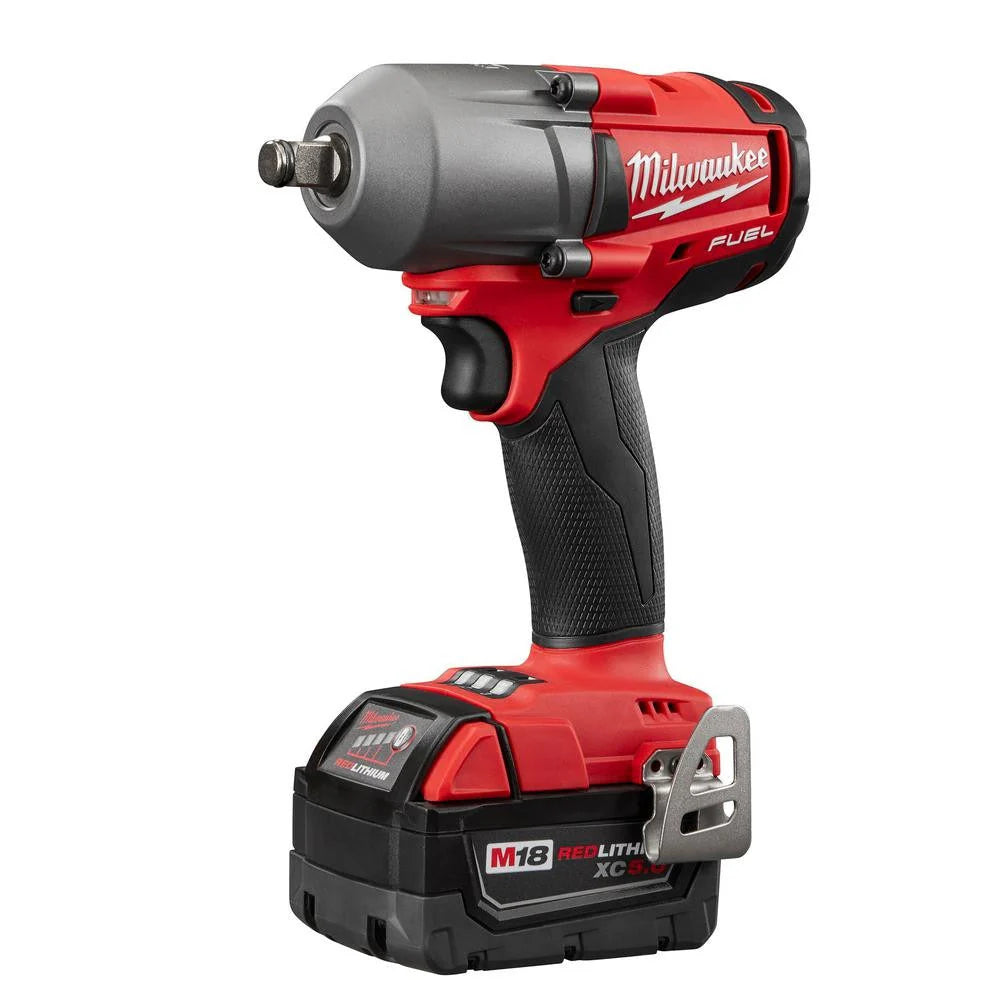 2026 NewMilwaukee M18 FUEL 18-Volt Lithium-Ion Battery Combo Set (10-piece) with brushless motor, 2025, including 2 x 5.0 Ah batteries, charger and 2 tool bags.