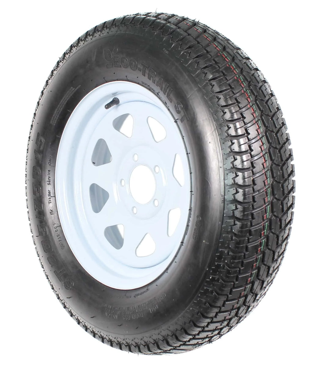 2026 New2-pack trailer tires on rim ST205/75D15 205/75 D 15 inch LRC 5-hole white spokes  1