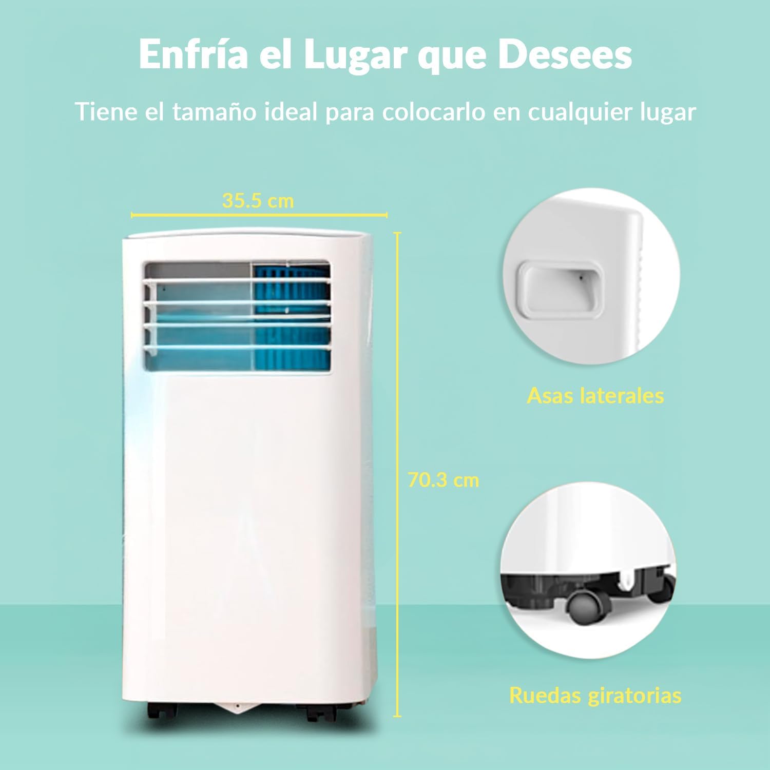2026 COMFEE Pingüino Aire Acondicionado Portátil 8000 BTU / 2000 Frigorías – Climatizador sin unidad exterior – Enfriador Silencioso Bajo Consumo con Kit de Ventana | 3x1 Refrigera, Ventila y Deshumidifica