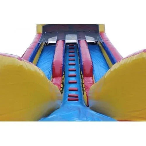 2026 New20-foot high inflatable double slide with pool and drying area