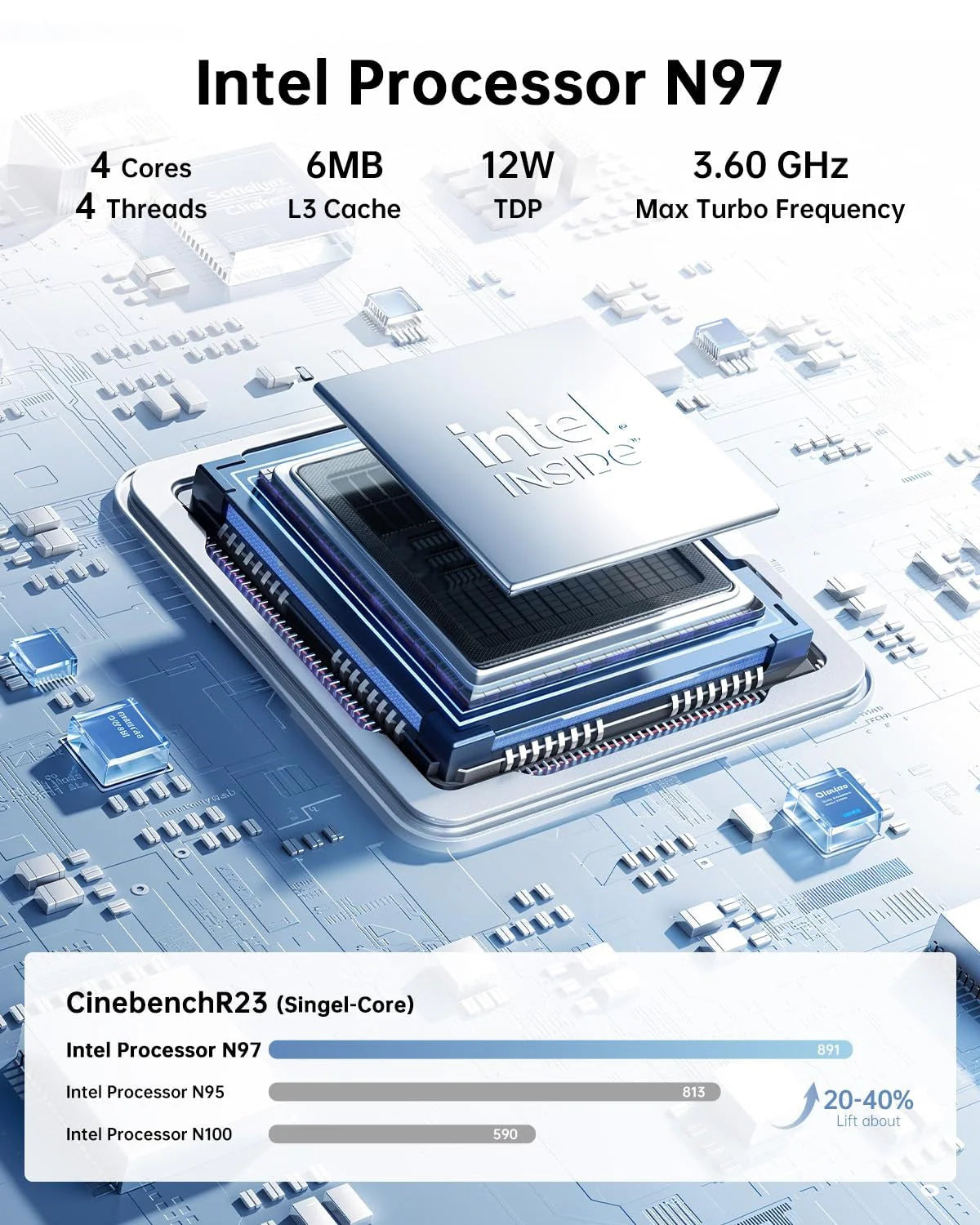 2026 NewKAMRUI GK3Plus Mini PC, 16GB RAM, 512GB M.2 SSD Mini Computer