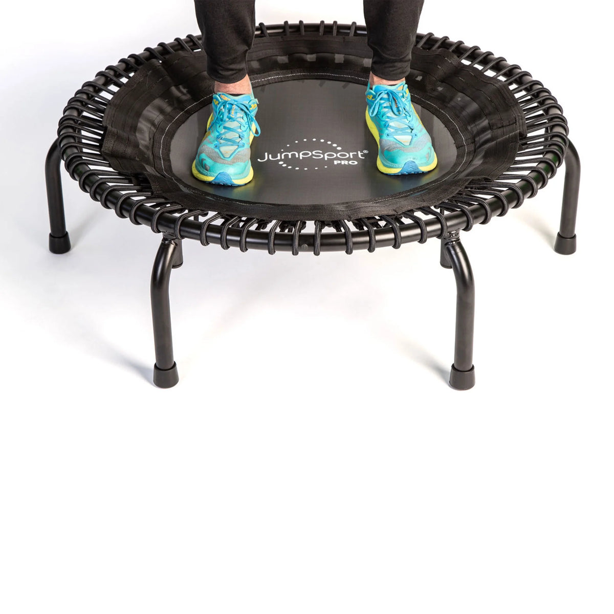 2026 NewJumpSport 350 Pro Fitness 39" Cardio Workout Indoor Trampoline, Teal/Black