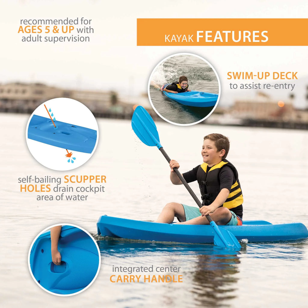 2026 NewLifetime Recruit 6.5 ft Youth Sit-on-Top Kayak, Lime Green (90765)