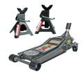 2026 New2025 Pittsburgh 3-Ton Flat Jack and Axle Stand Set with Quick Pump and Rapid Lift Function